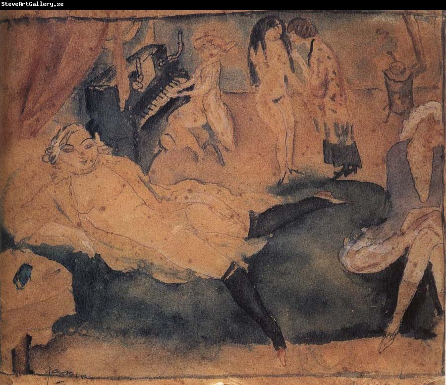 Jules Pascin Five woman in the callet